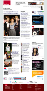 Lucire home page, March 2011