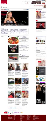 Lucire home page, February 2012